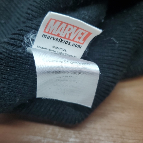 Marvel Spiderman Black Winter Beanie Hat Kids Youth One Size Fits Most Unisex - Picture 3 of 7
